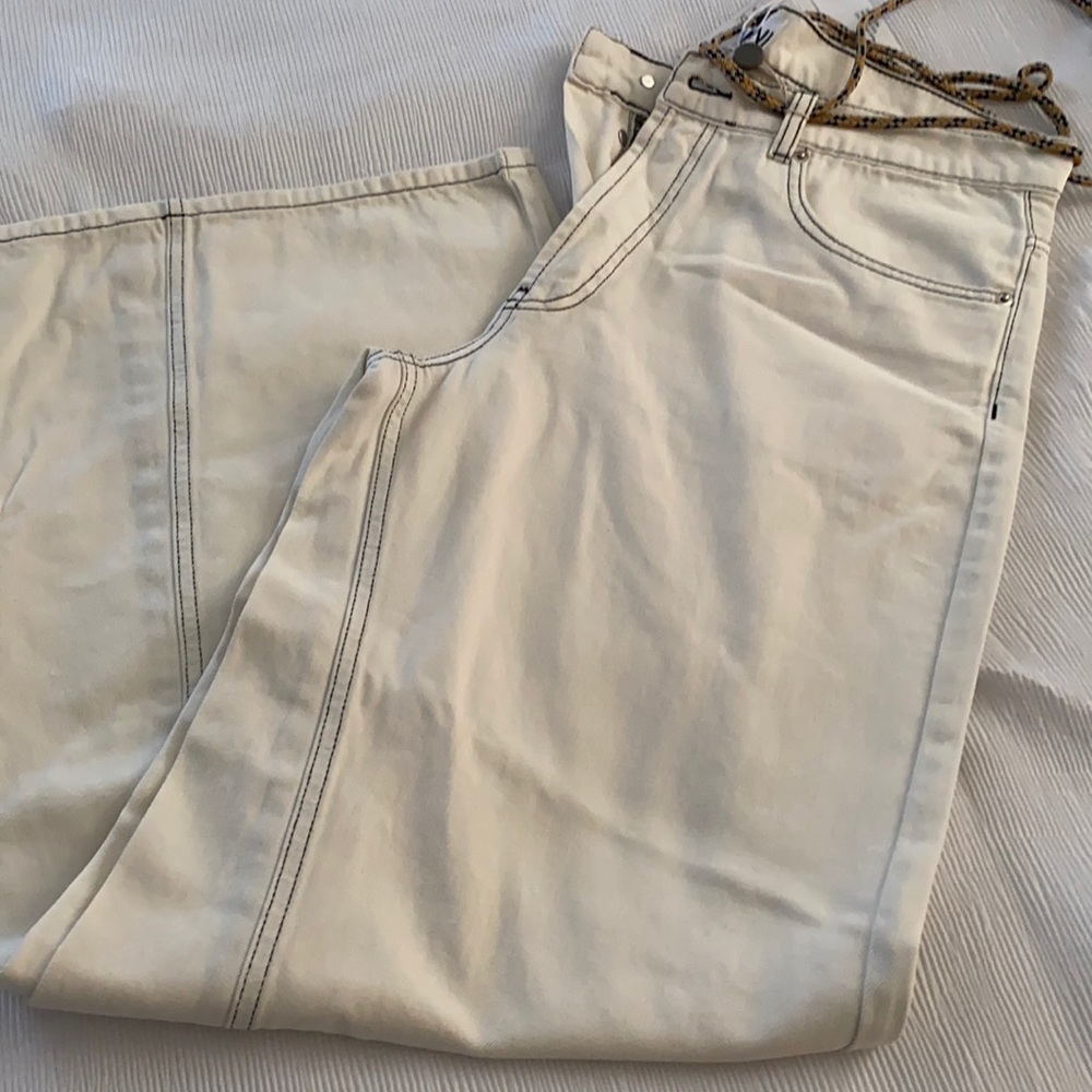Ganni wide leg pants size 32
